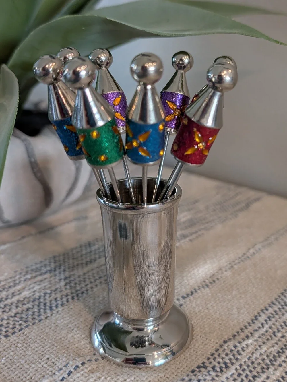 vintage PIER 1 olive forks charcuterie